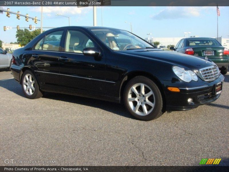 Black / Stone 2007 Mercedes-Benz C 280 4Matic Luxury