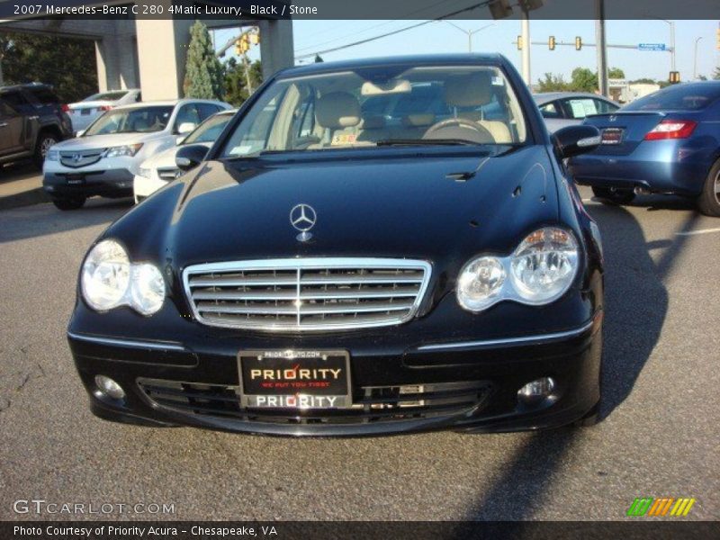 Black / Stone 2007 Mercedes-Benz C 280 4Matic Luxury