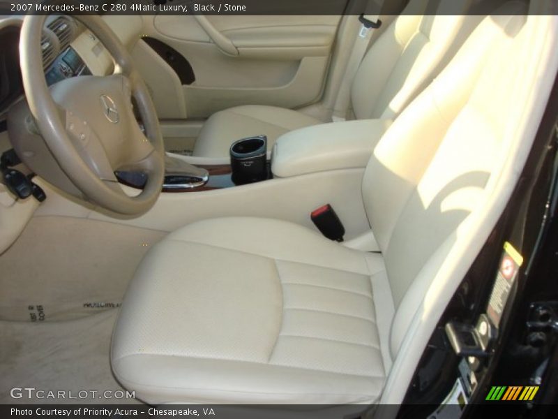 Black / Stone 2007 Mercedes-Benz C 280 4Matic Luxury