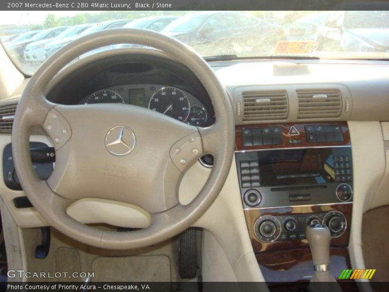 Black / Stone 2007 Mercedes-Benz C 280 4Matic Luxury
