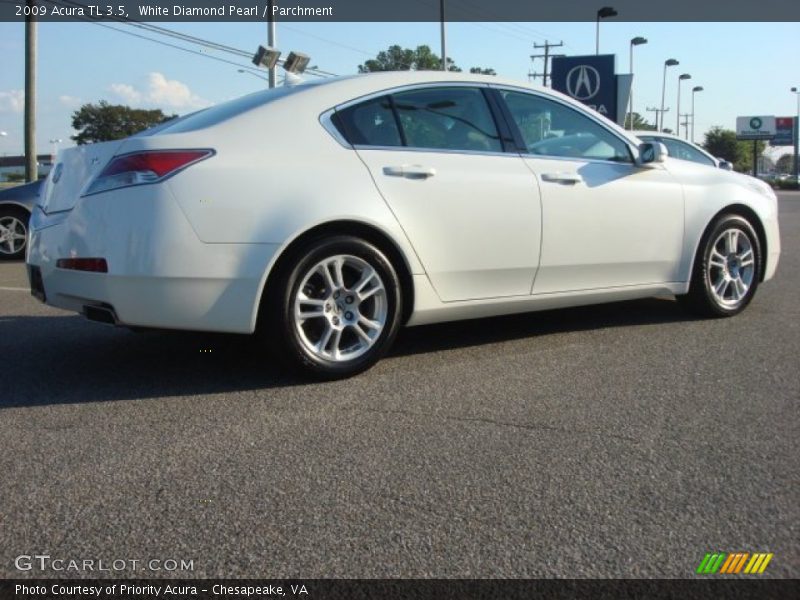 White Diamond Pearl / Parchment 2009 Acura TL 3.5
