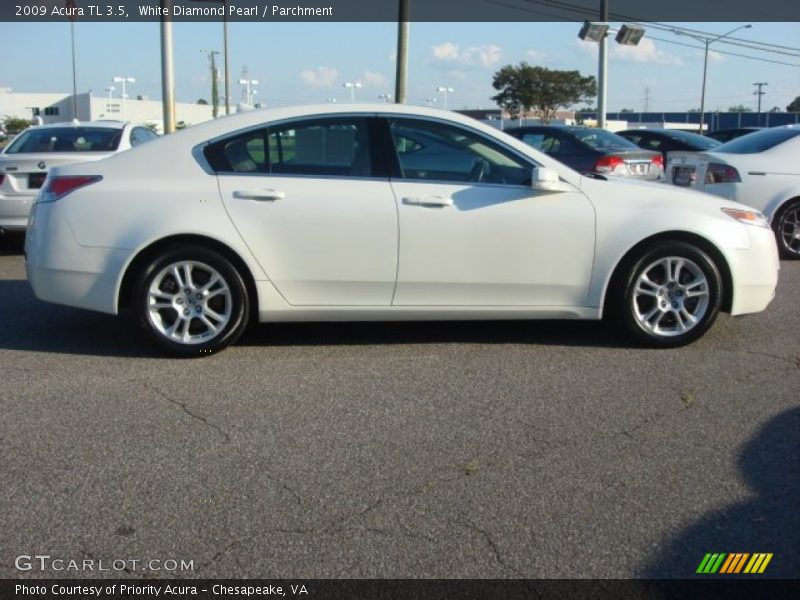 White Diamond Pearl / Parchment 2009 Acura TL 3.5