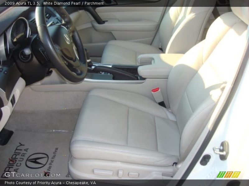 White Diamond Pearl / Parchment 2009 Acura TL 3.5