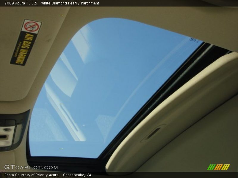 White Diamond Pearl / Parchment 2009 Acura TL 3.5