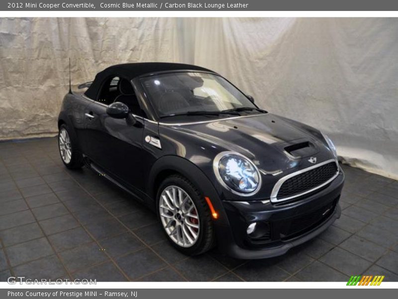 Cosmic Blue Metallic / Carbon Black Lounge Leather 2012 Mini Cooper Convertible