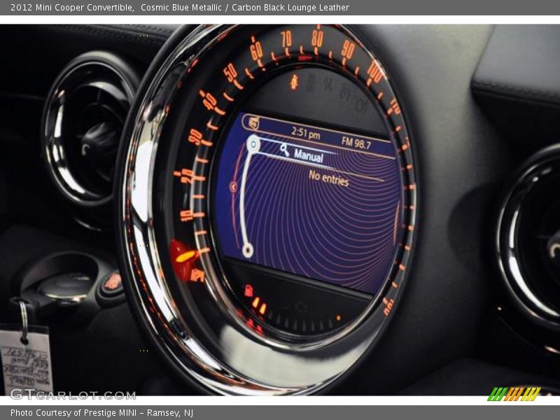 Cosmic Blue Metallic / Carbon Black Lounge Leather 2012 Mini Cooper Convertible