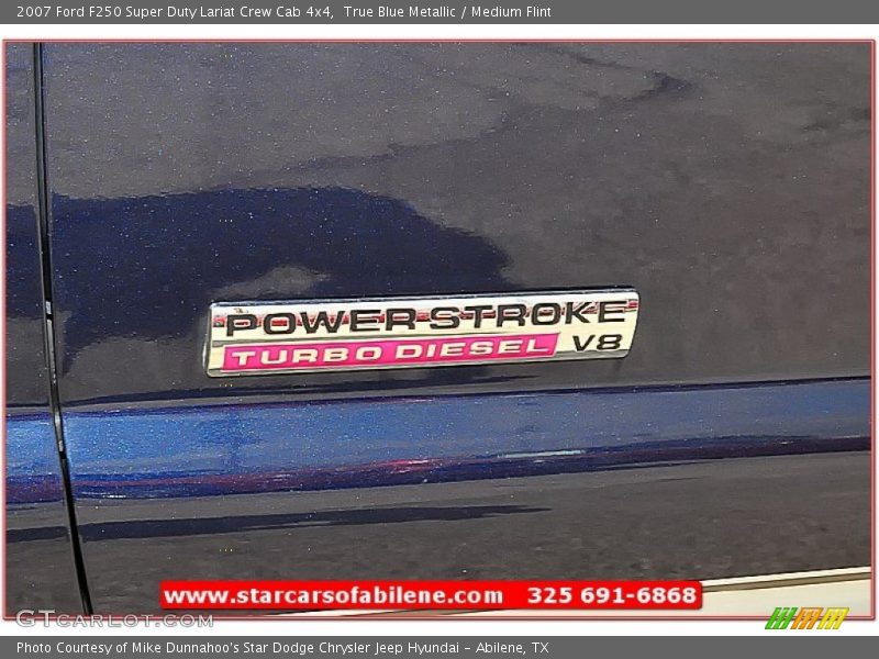 True Blue Metallic / Medium Flint 2007 Ford F250 Super Duty Lariat Crew Cab 4x4