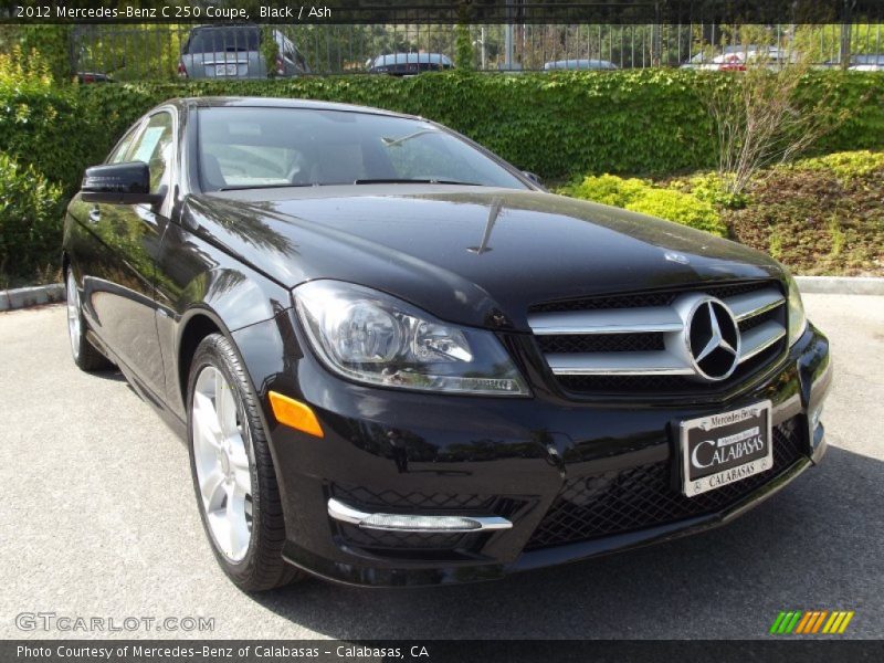 Black / Ash 2012 Mercedes-Benz C 250 Coupe