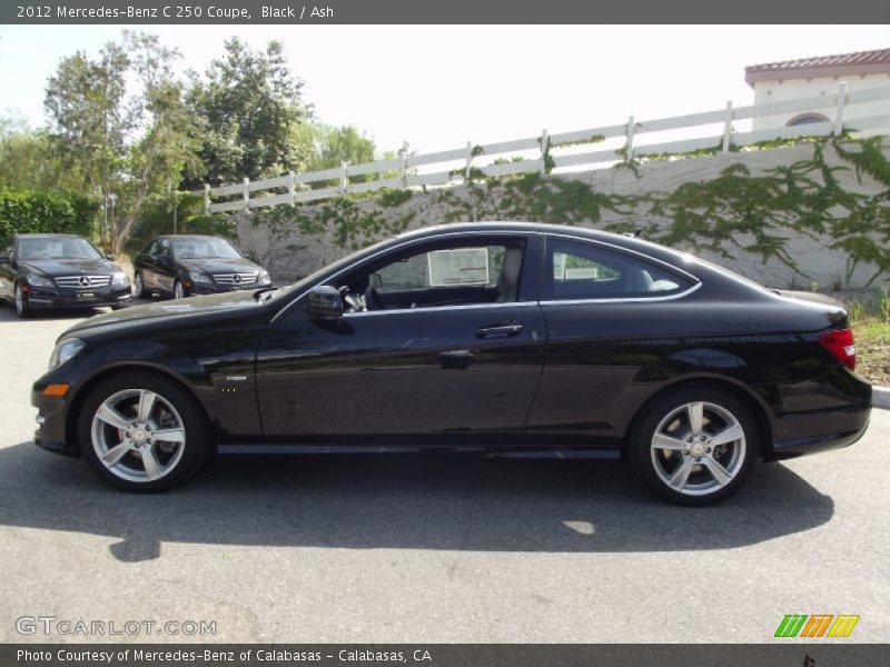 Black / Ash 2012 Mercedes-Benz C 250 Coupe