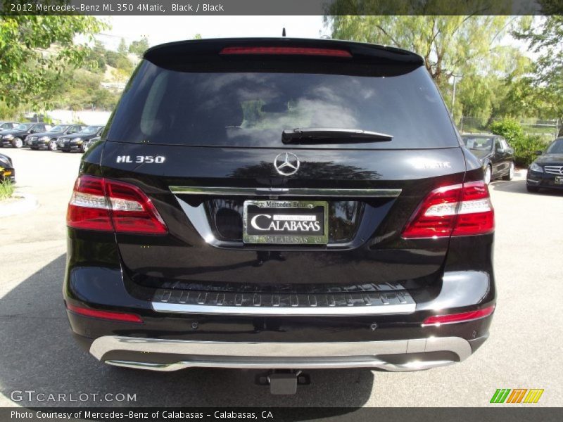 Black / Black 2012 Mercedes-Benz ML 350 4Matic