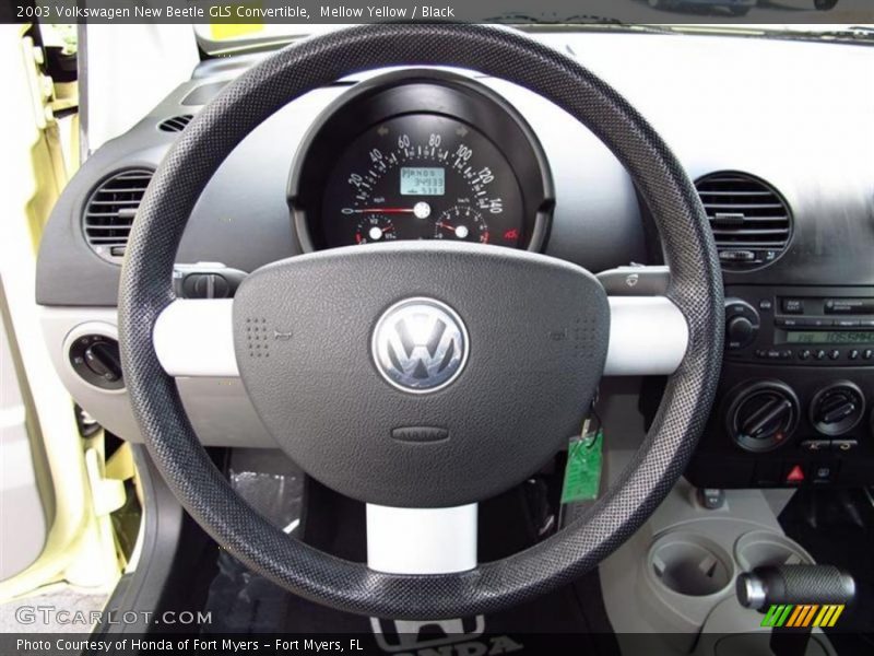 Mellow Yellow / Black 2003 Volkswagen New Beetle GLS Convertible