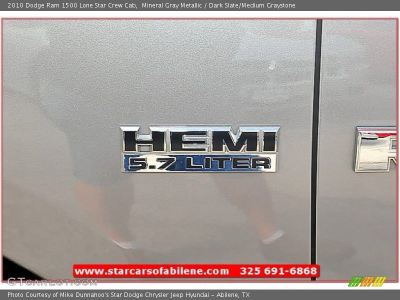 Mineral Gray Metallic / Dark Slate/Medium Graystone 2010 Dodge Ram 1500 Lone Star Crew Cab