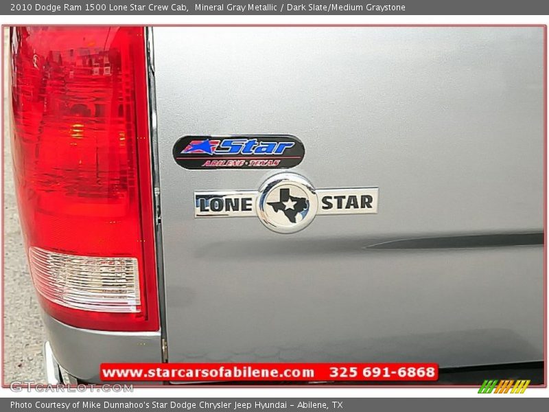 Mineral Gray Metallic / Dark Slate/Medium Graystone 2010 Dodge Ram 1500 Lone Star Crew Cab