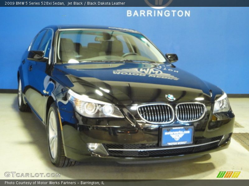 Jet Black / Black Dakota Leather 2009 BMW 5 Series 528xi Sedan