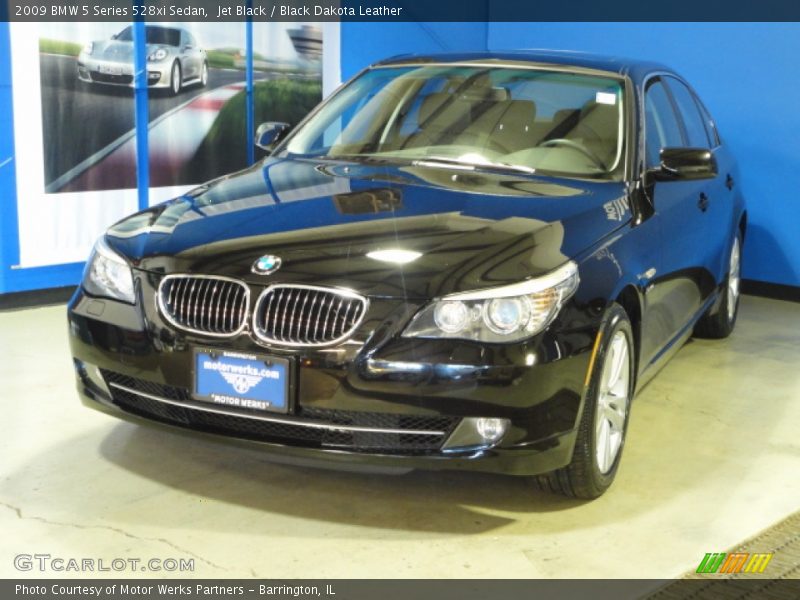 Jet Black / Black Dakota Leather 2009 BMW 5 Series 528xi Sedan
