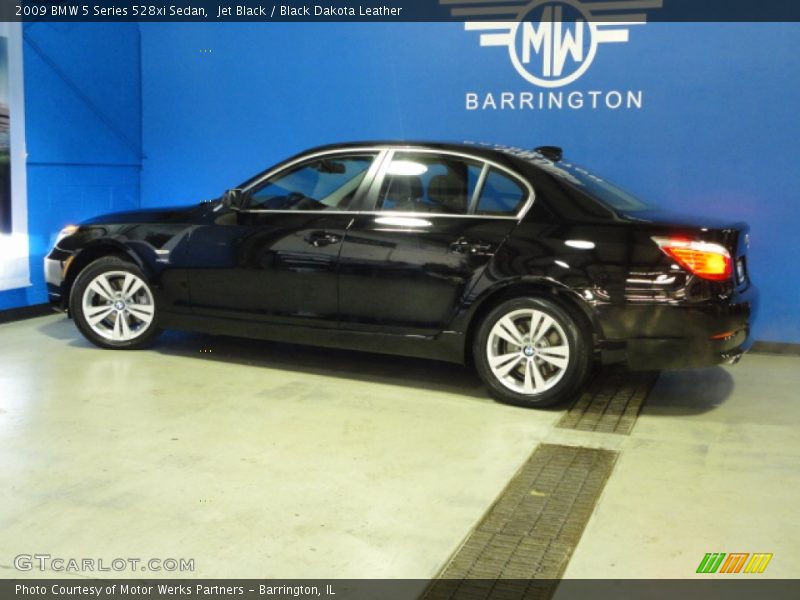 Jet Black / Black Dakota Leather 2009 BMW 5 Series 528xi Sedan