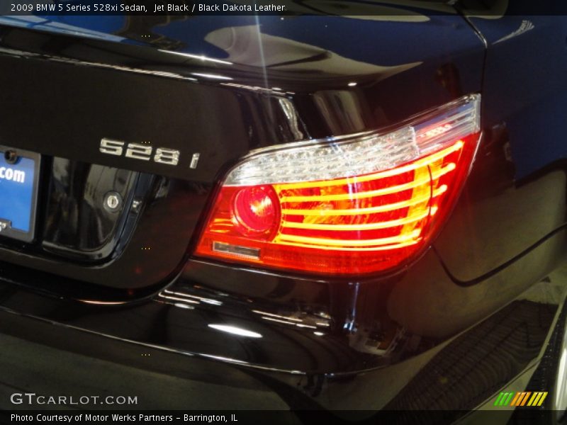 Jet Black / Black Dakota Leather 2009 BMW 5 Series 528xi Sedan