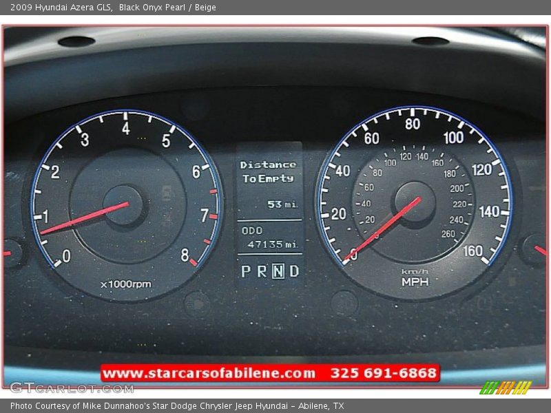 Black Onyx Pearl / Beige 2009 Hyundai Azera GLS