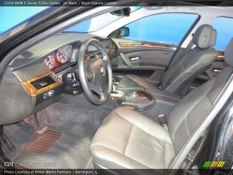 Jet Black / Black Dakota Leather 2009 BMW 5 Series 528xi Sedan