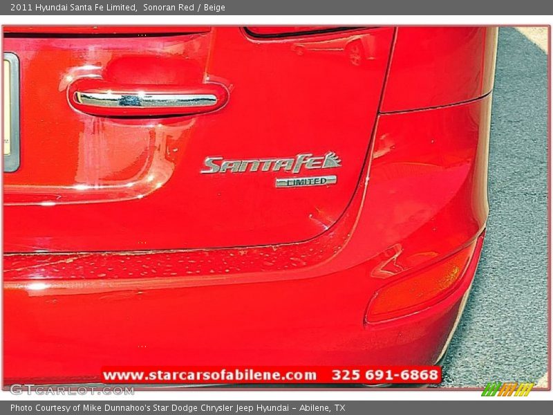 Sonoran Red / Beige 2011 Hyundai Santa Fe Limited