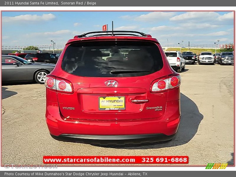 Sonoran Red / Beige 2011 Hyundai Santa Fe Limited