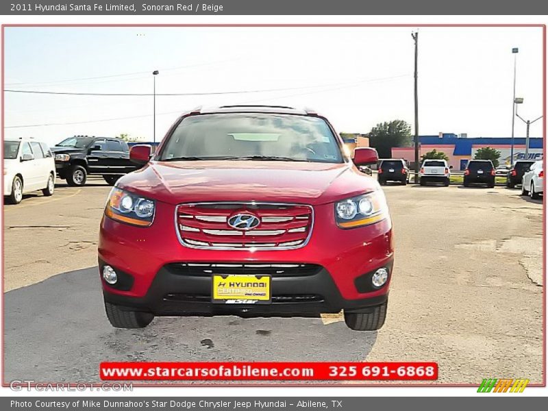 Sonoran Red / Beige 2011 Hyundai Santa Fe Limited