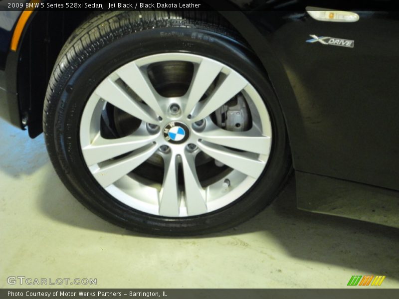 Jet Black / Black Dakota Leather 2009 BMW 5 Series 528xi Sedan