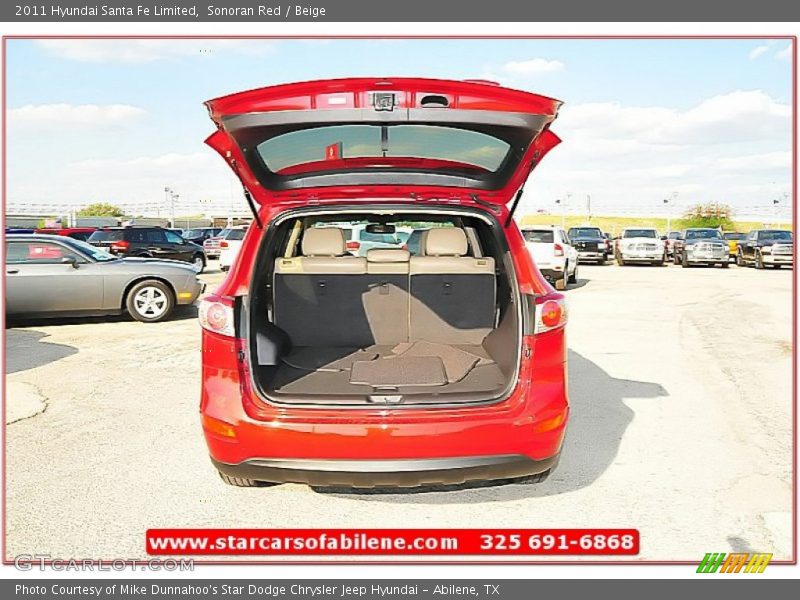 Sonoran Red / Beige 2011 Hyundai Santa Fe Limited