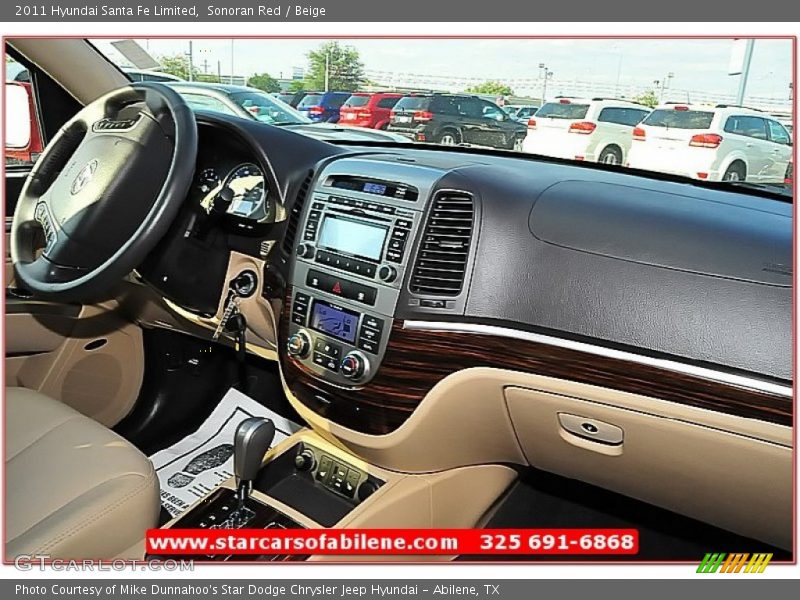 Sonoran Red / Beige 2011 Hyundai Santa Fe Limited
