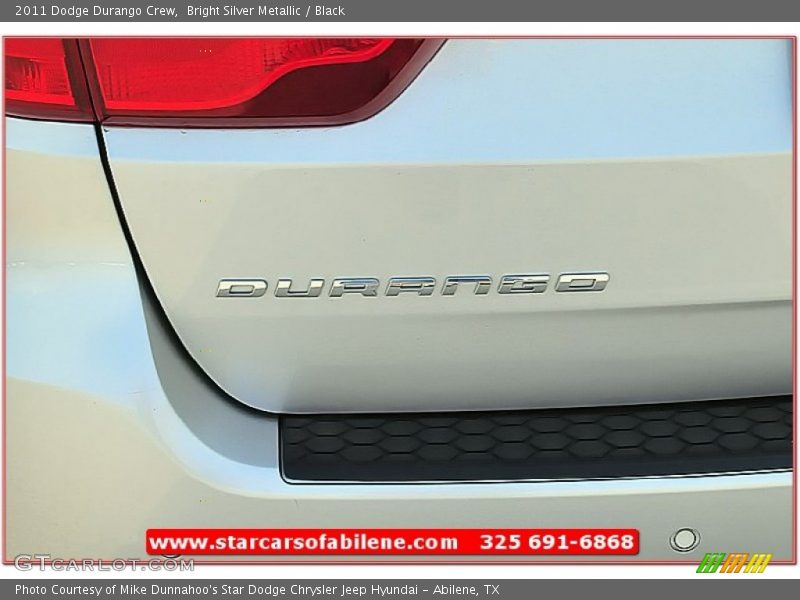 Bright Silver Metallic / Black 2011 Dodge Durango Crew