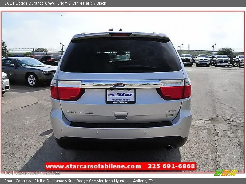 Bright Silver Metallic / Black 2011 Dodge Durango Crew