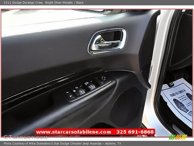Bright Silver Metallic / Black 2011 Dodge Durango Crew