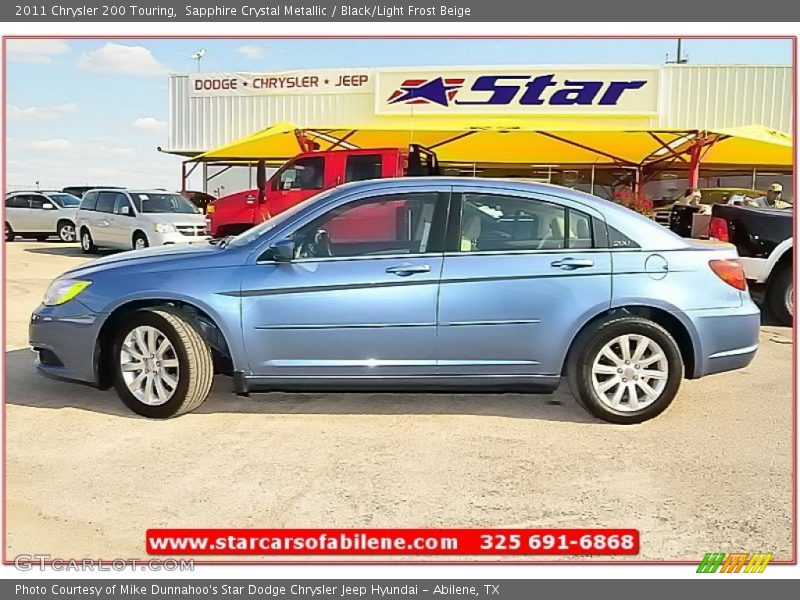 Sapphire Crystal Metallic / Black/Light Frost Beige 2011 Chrysler 200 Touring