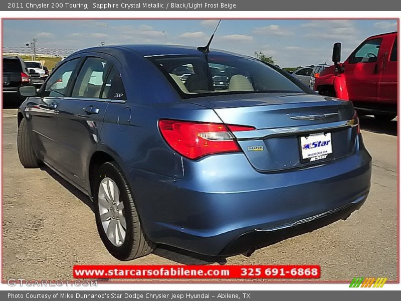 Sapphire Crystal Metallic / Black/Light Frost Beige 2011 Chrysler 200 Touring