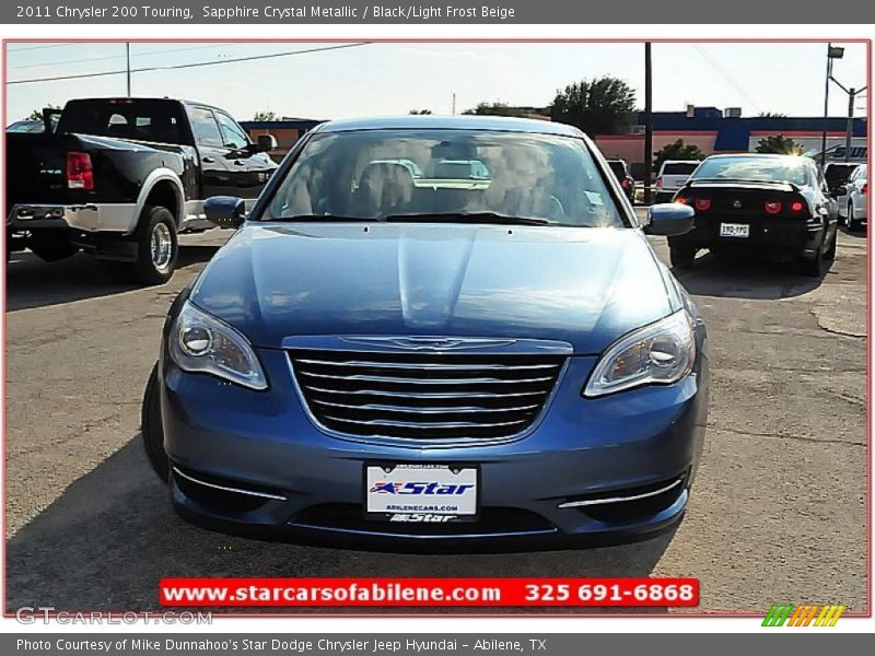 Sapphire Crystal Metallic / Black/Light Frost Beige 2011 Chrysler 200 Touring