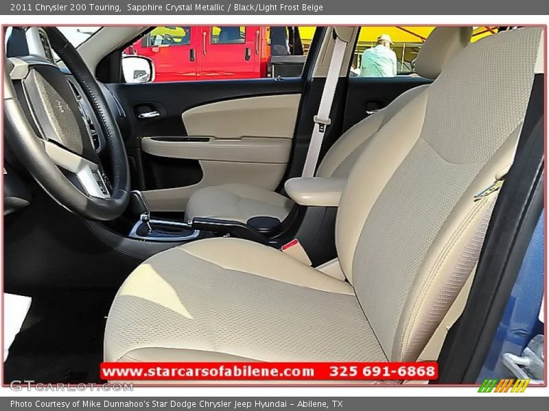 Sapphire Crystal Metallic / Black/Light Frost Beige 2011 Chrysler 200 Touring