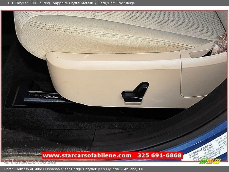 Sapphire Crystal Metallic / Black/Light Frost Beige 2011 Chrysler 200 Touring