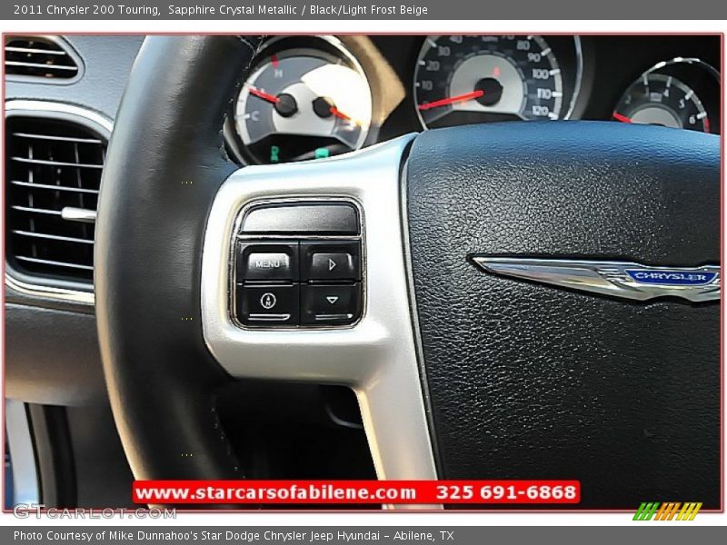 Sapphire Crystal Metallic / Black/Light Frost Beige 2011 Chrysler 200 Touring