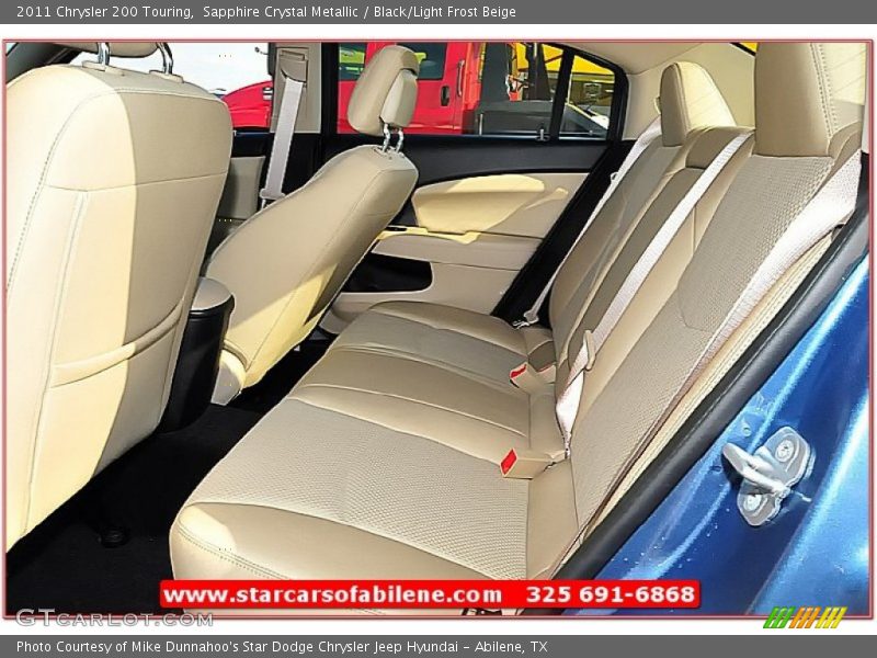 Sapphire Crystal Metallic / Black/Light Frost Beige 2011 Chrysler 200 Touring