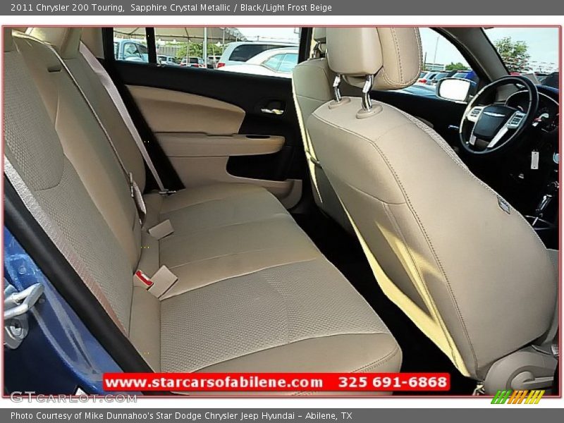 Sapphire Crystal Metallic / Black/Light Frost Beige 2011 Chrysler 200 Touring