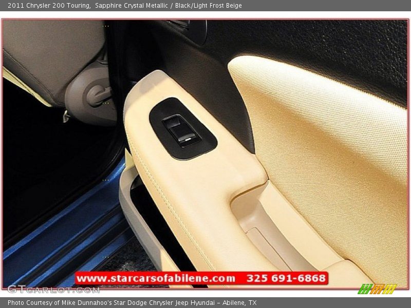 Sapphire Crystal Metallic / Black/Light Frost Beige 2011 Chrysler 200 Touring