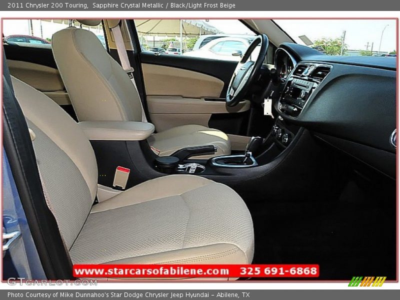 Sapphire Crystal Metallic / Black/Light Frost Beige 2011 Chrysler 200 Touring