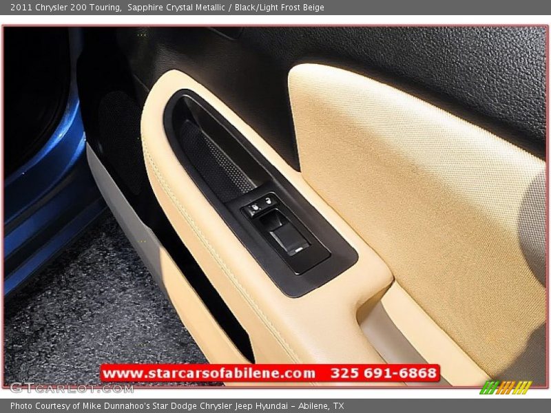 Sapphire Crystal Metallic / Black/Light Frost Beige 2011 Chrysler 200 Touring