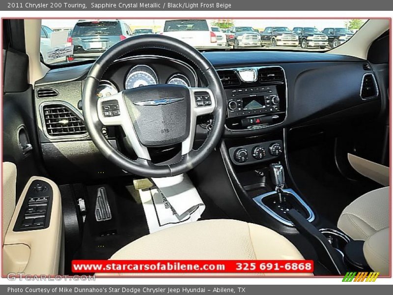 Sapphire Crystal Metallic / Black/Light Frost Beige 2011 Chrysler 200 Touring