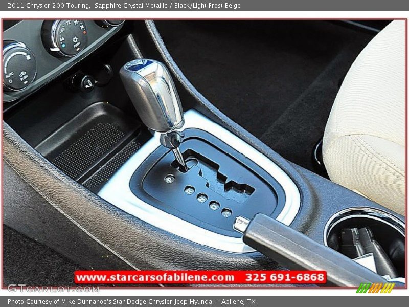 Sapphire Crystal Metallic / Black/Light Frost Beige 2011 Chrysler 200 Touring
