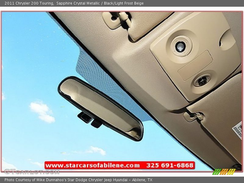 Sapphire Crystal Metallic / Black/Light Frost Beige 2011 Chrysler 200 Touring
