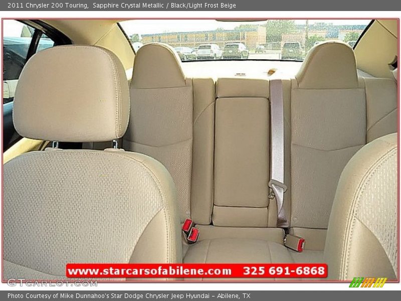 Sapphire Crystal Metallic / Black/Light Frost Beige 2011 Chrysler 200 Touring