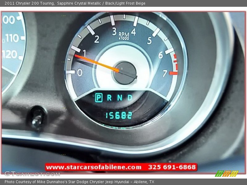 Sapphire Crystal Metallic / Black/Light Frost Beige 2011 Chrysler 200 Touring