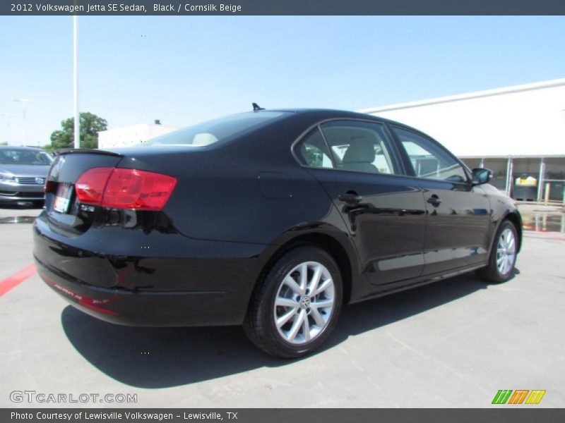 Black / Cornsilk Beige 2012 Volkswagen Jetta SE Sedan