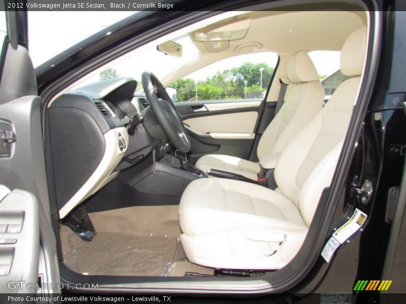 Black / Cornsilk Beige 2012 Volkswagen Jetta SE Sedan